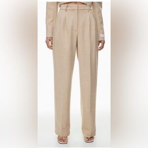 Aritzia NWOT The Effortless Pant Core Collection - Heather Oat Beige Size 8